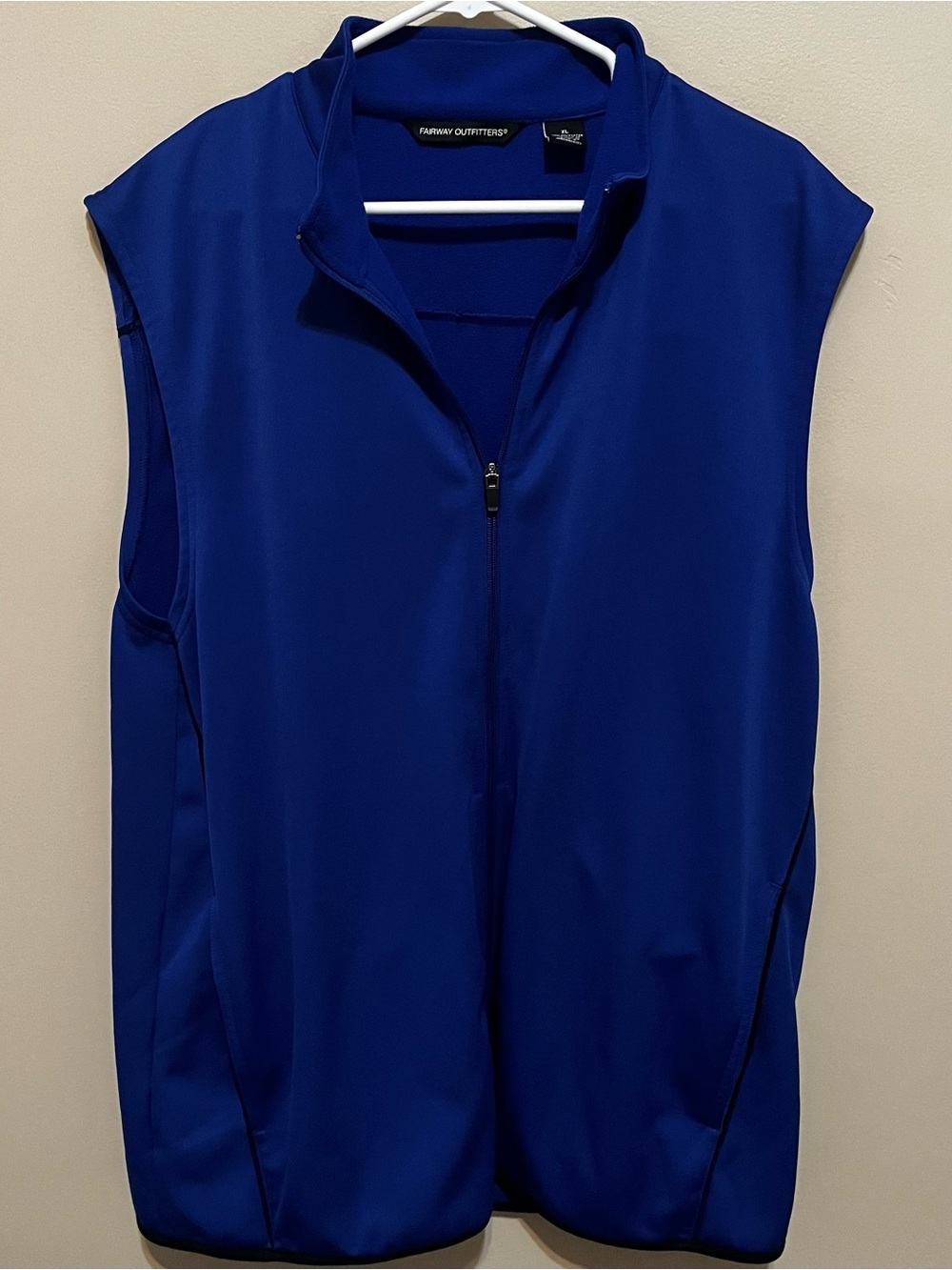 Men’s Blue Zip-Front Golf Vest